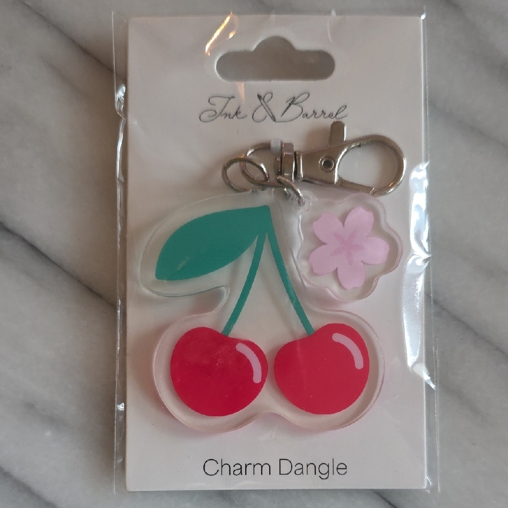 NWT 🌸🍒 Ink & Barrel Cherry and Flower Charm Dangle!  2/$15 Or 3/$20!